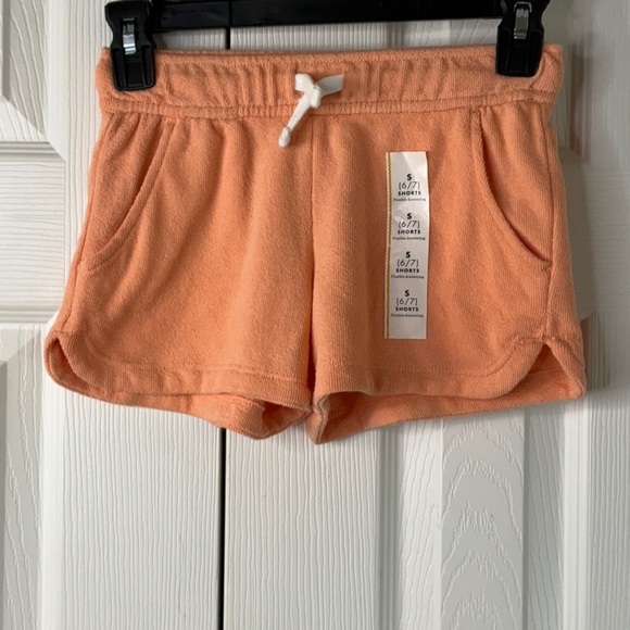 Cat & Jack - Girls' French Terry Shorts Size S (6/7) Orange - Picture 3 of 6